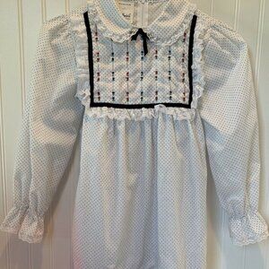 Vintage Polly Flinders Hand Smocked Back To School